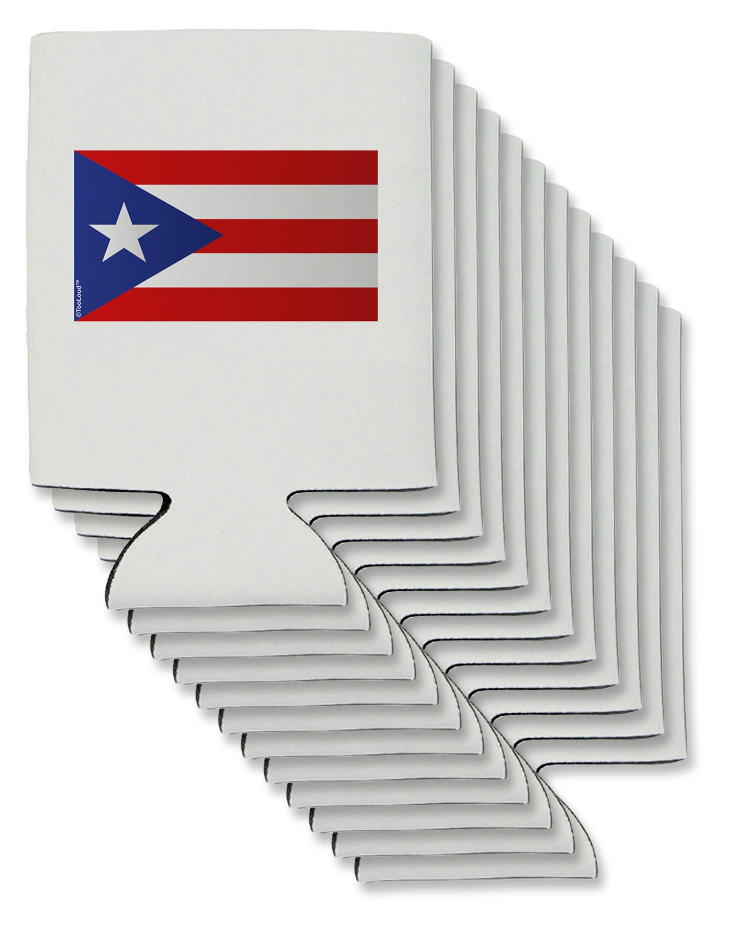 Puerto Rico Flag Can / Bottle Insulator Coolers-Can Coolie-TooLoud-12-Davson Sales