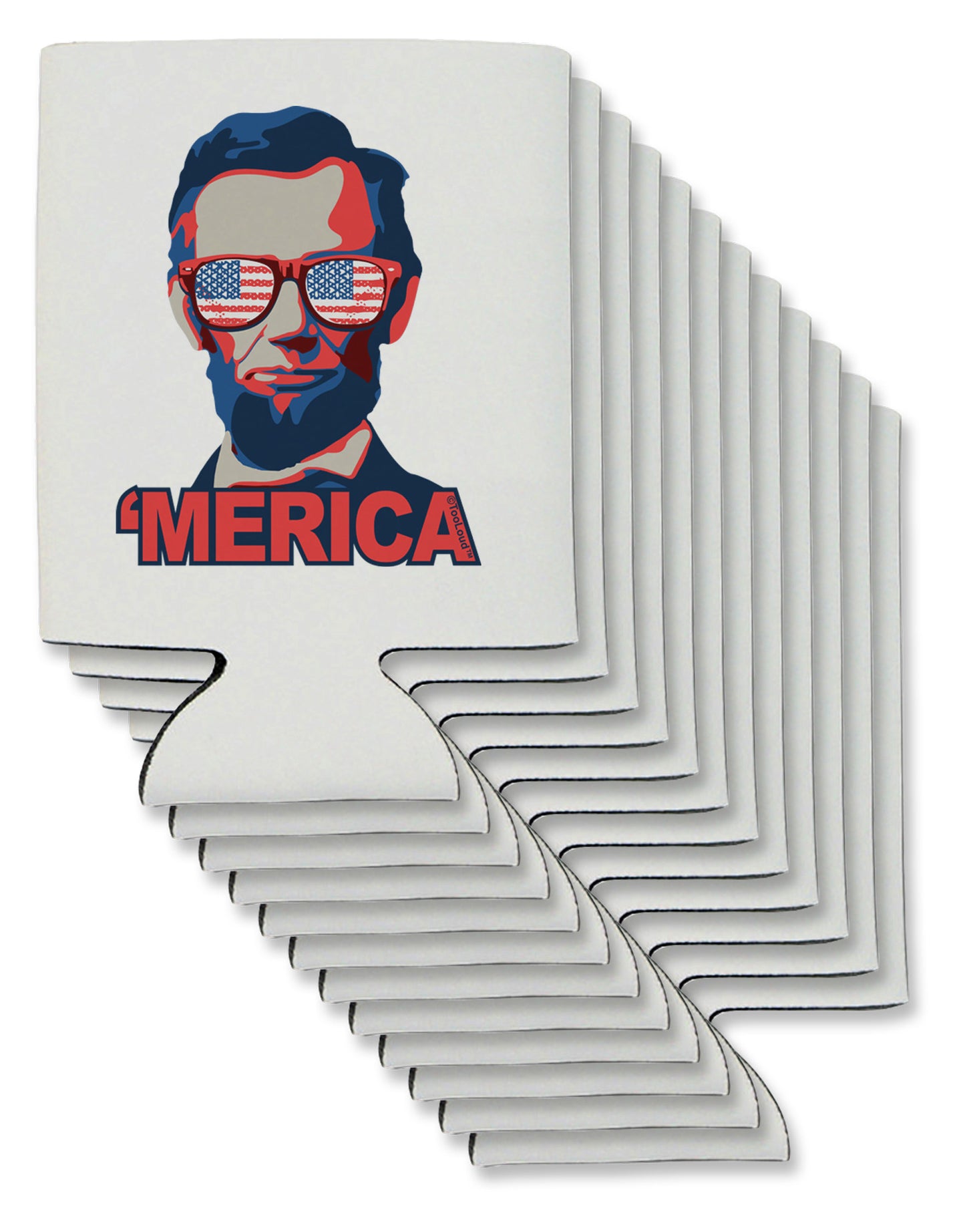 Lincoln Merica Can / Bottle Insulator Coolers-Can Coolie-TooLoud-12-Davson Sales