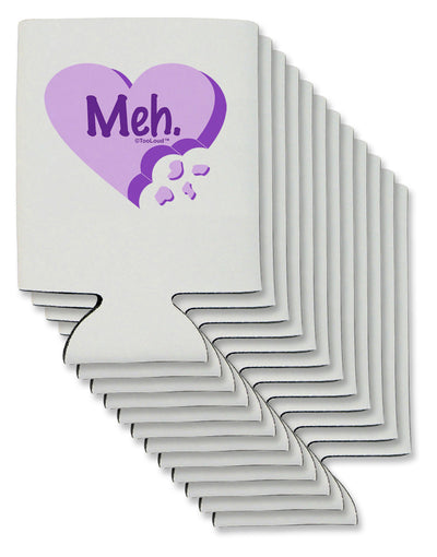 Meh Candy Heart Purple - Valentines Day Can / Bottle Insulator Coolers by TooLoud-Can Coolie-TooLoud-12-Davson Sales