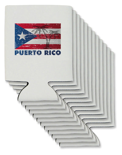 Distressed Puerto Rico Flag Can / Bottle Insulator Coolers-Can Coolie-TooLoud-12-Davson Sales