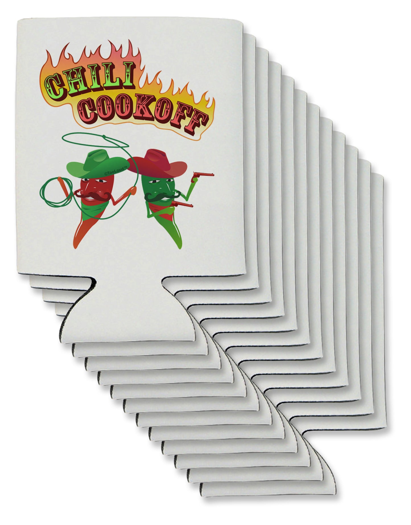 Cowboy Chili Cookoff Can / Bottle Insulator Coolers-Can Coolie-TooLoud-12-Davson Sales