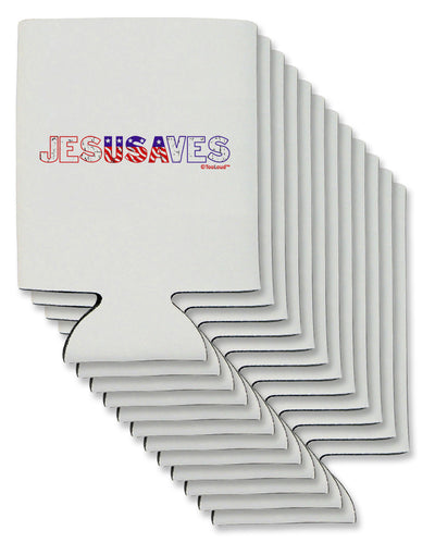 JesUSAves - Jesus Saves USA Design Can / Bottle Insulator Coolers by TooLoud-Can Coolie-TooLoud-12-Davson Sales