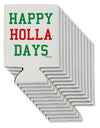 Happy Holla Days - Red and Green Can / Bottle Insulator Coolers by TooLoud-Can Coolie-TooLoud-12-Davson Sales