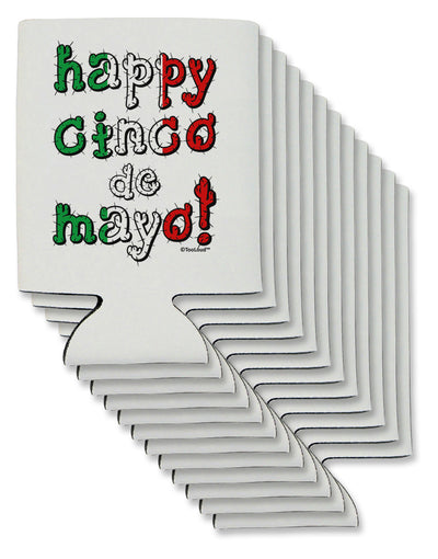 Happy Cinco de Mayo - Cactus Design Can / Bottle Insulator Coolers by TooLoud-Can Coolie-TooLoud-12-Davson Sales