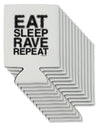 Eat Sleep Rave Repeat Can / Bottle Insulator Coolers by TooLoud-Can Coolie-TooLoud-12-Davson Sales