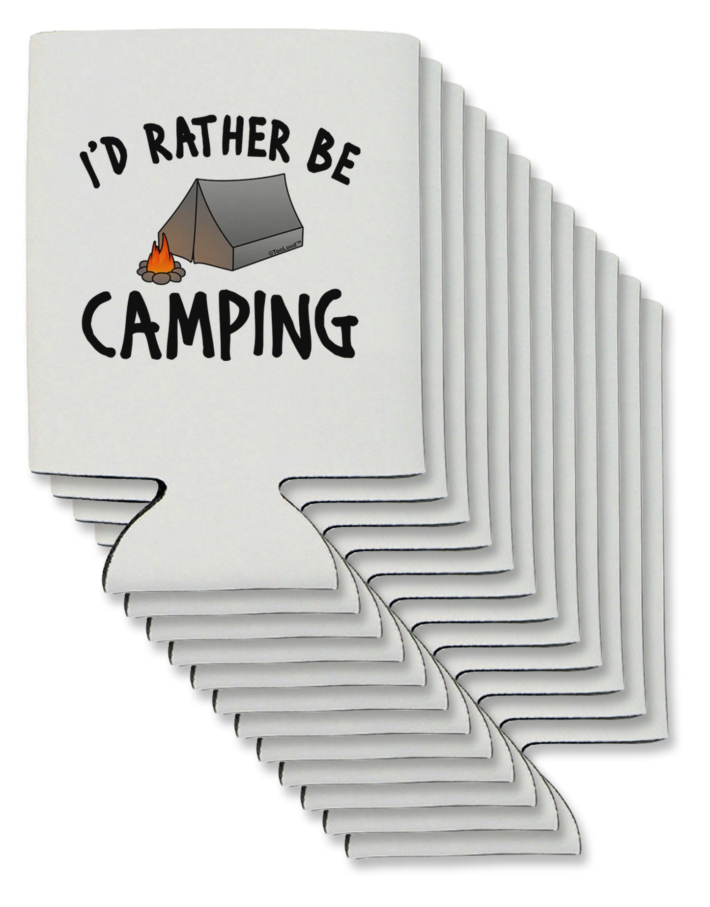 I'd Rather Be Camping Can / Bottle Insulator Coolers-Can Coolie-TooLoud-12-Davson Sales