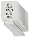 Keep Calm and Love Bees Color Can / Bottle Insulator Coolers-Can Coolie-TooLoud-12 Pieces-Davson Sales