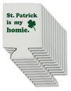 St Patrick is my Homie Can / Bottle Insulator Coolers-Can Coolie-TooLoud-12 Pieces-Davson Sales