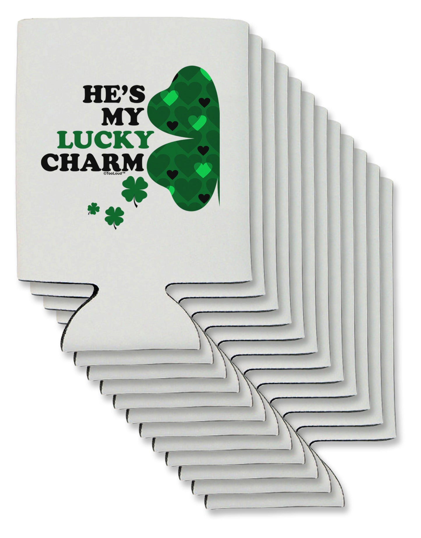 He's My Lucky Charm - Left Can / Bottle Insulator Coolers-Can Coolie-TooLoud-12-Davson Sales