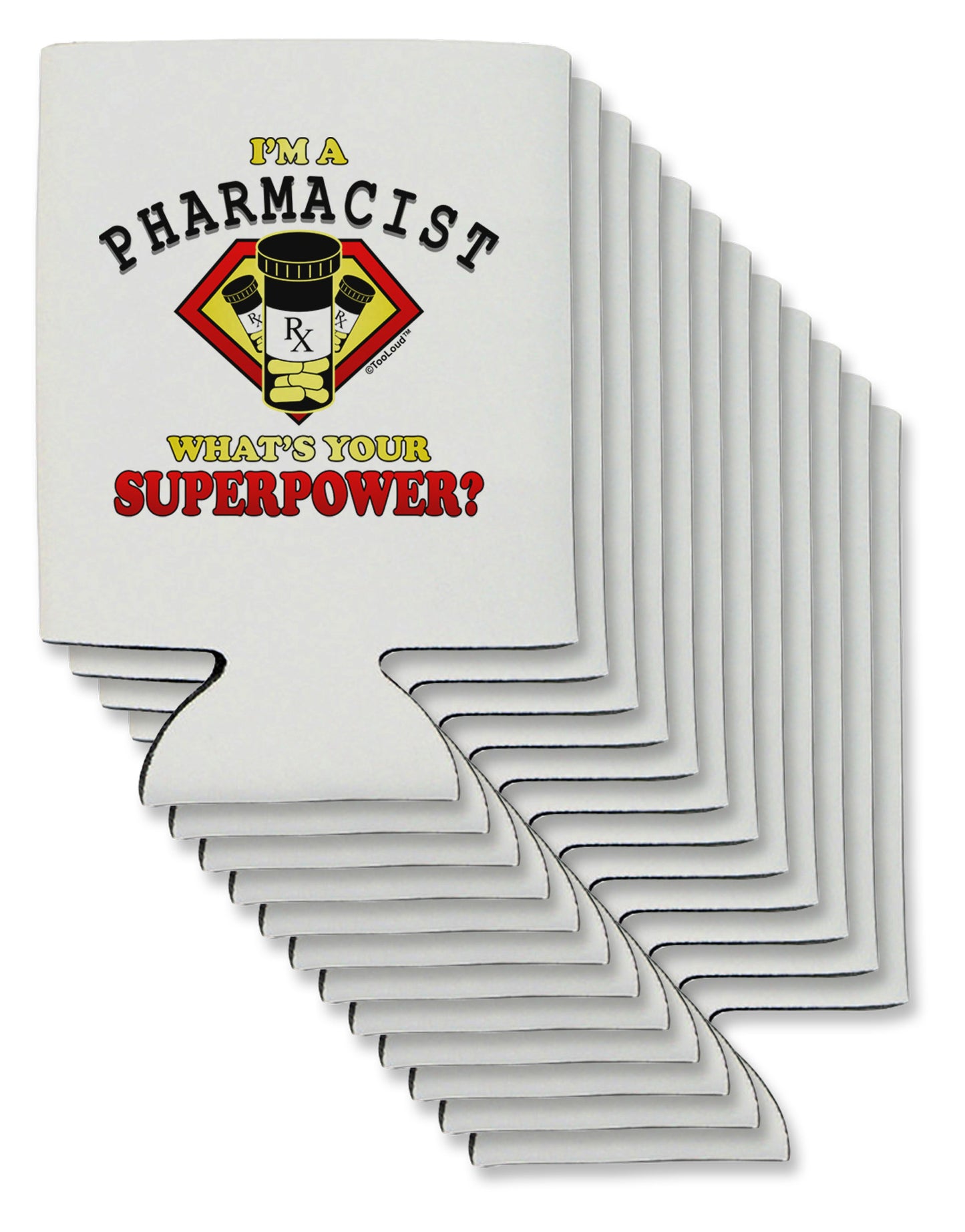 Pharmacist - Superpower Can / Bottle Insulator Coolers-Can Coolie-TooLoud-12-Davson Sales