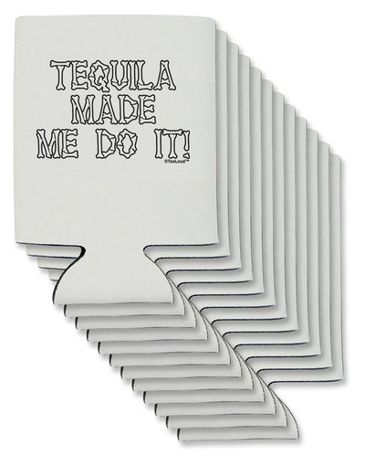 Tequila Made Me Do It - Bone Text Can / Bottle Insulator Coolers by TooLoud-Can Coolie-TooLoud-12-Davson Sales