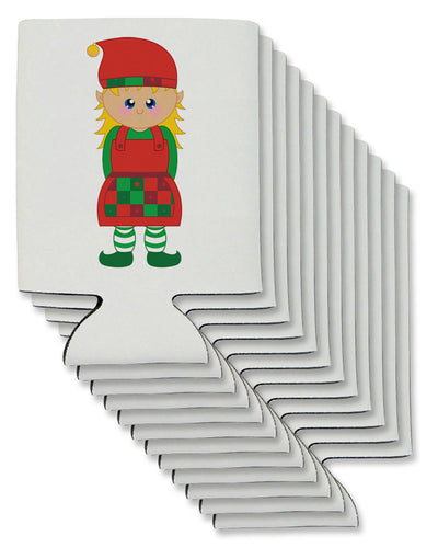 Cute Christmas Elf Girl Can / Bottle Insulator Coolers-Can Coolie-TooLoud-12 Pieces-Davson Sales