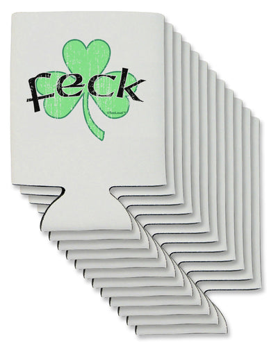 Feck - Clover Distressed Design Can / Bottle Insulator Coolers by TooLoud-Can Coolie-TooLoud-12-Davson Sales