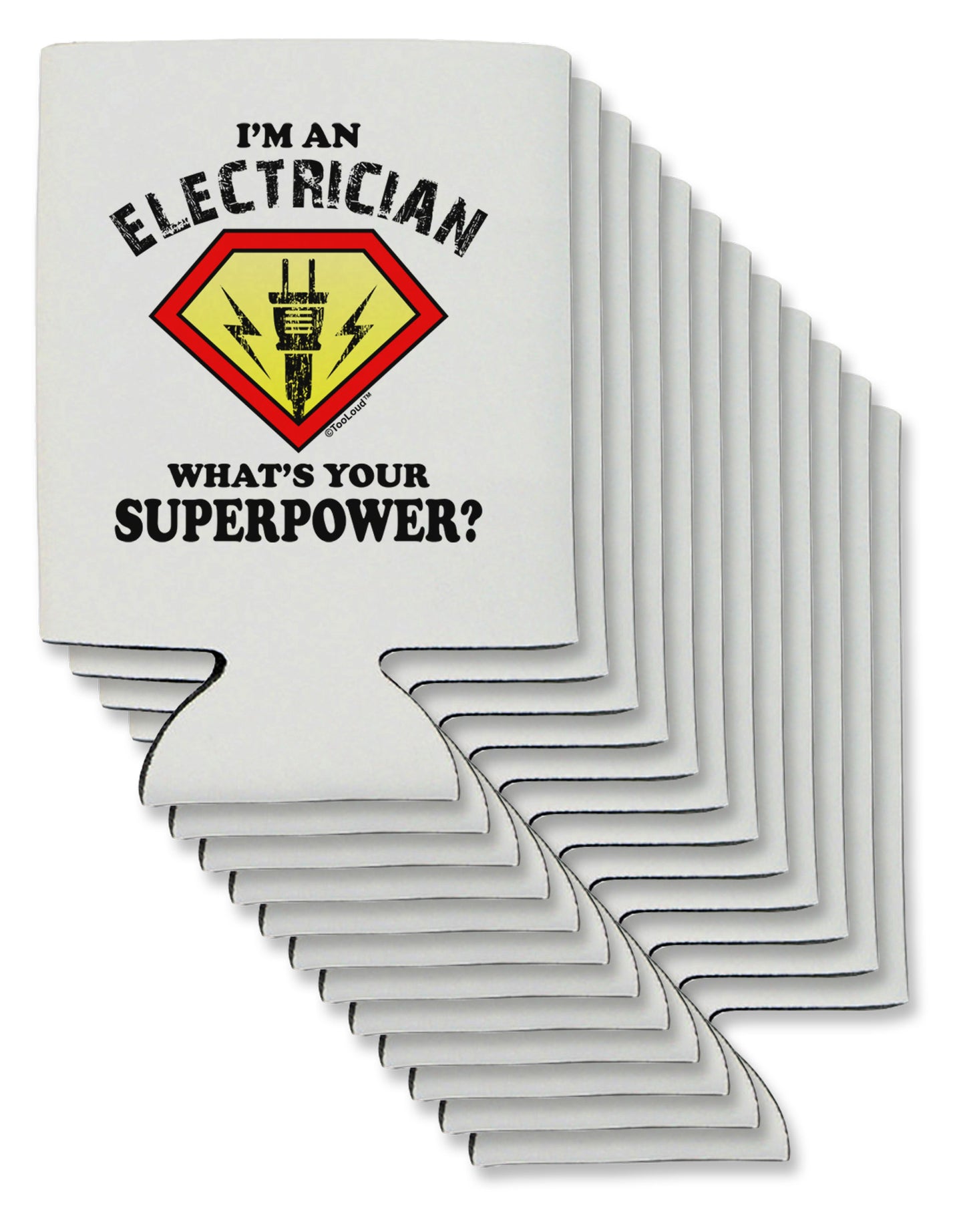 Electrician - Superpower Can / Bottle Insulator Coolers-Can Coolie-TooLoud-12-Davson Sales