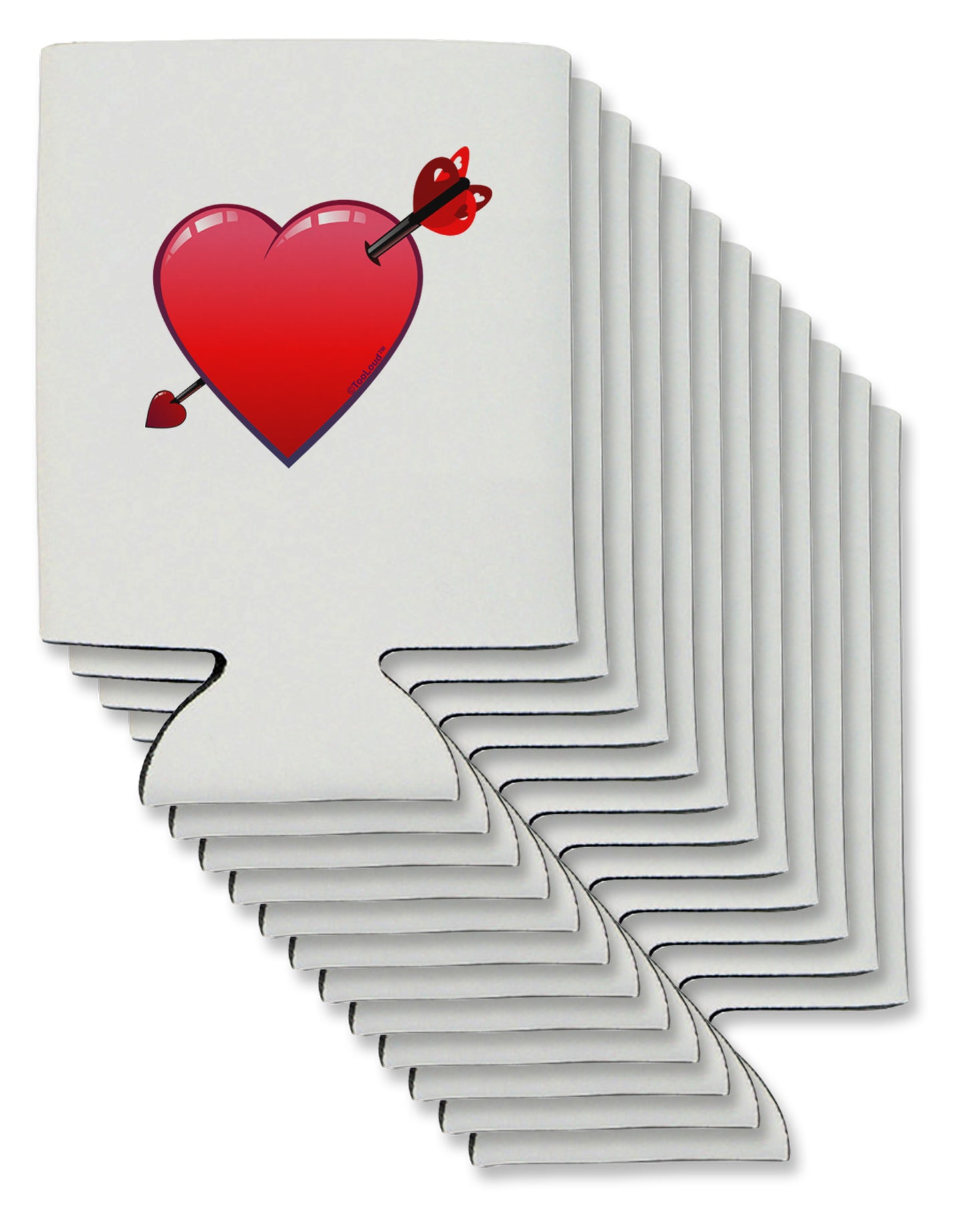 Shot Through the Heart Cute Can / Bottle Insulator Coolers by TooLoud-Can Coolie-TooLoud-12-Davson Sales
