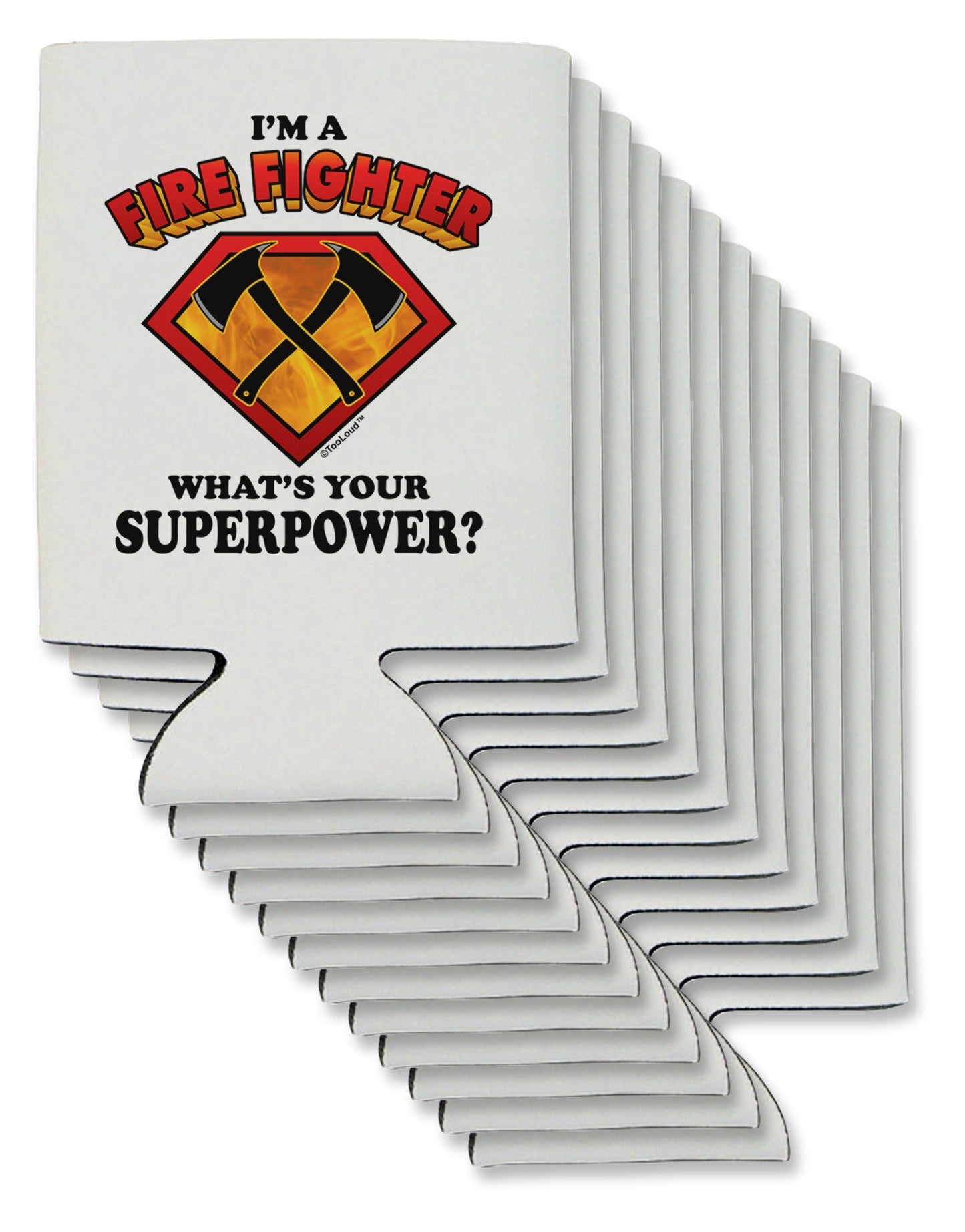 Fire Fighter - Superpower Can / Bottle Insulator Coolers-Can Coolie-TooLoud-12-Davson Sales