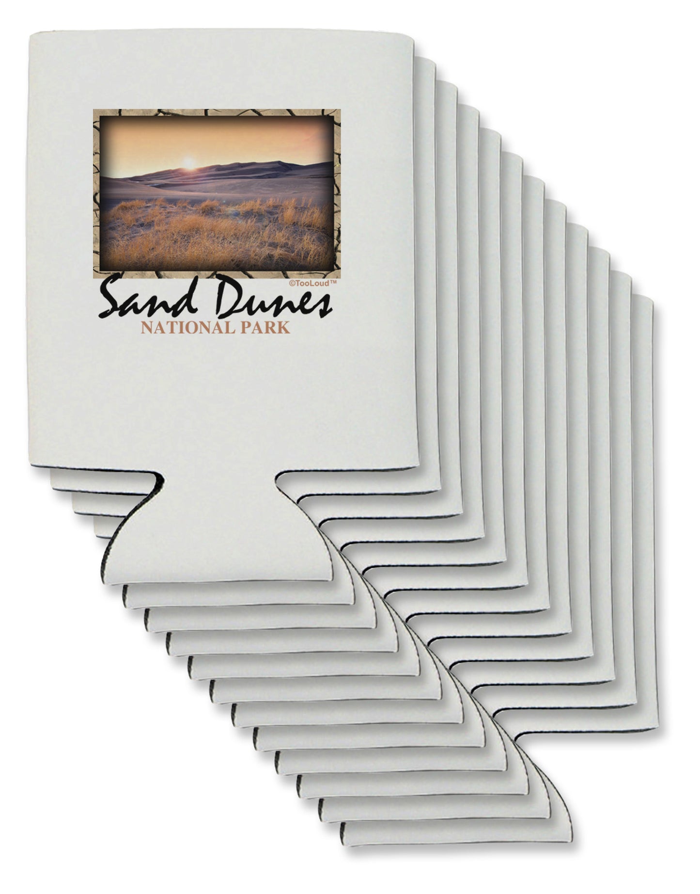 Colorado Sand Dunes Text Can / Bottle Insulator Coolers-Can Coolie-TooLoud-12-Davson Sales