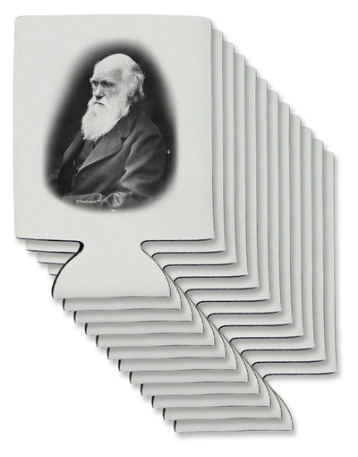 Charles Darwin Black and White Can / Bottle Insulator Coolers by TooLoud-Can Coolie-TooLoud-12-Davson Sales