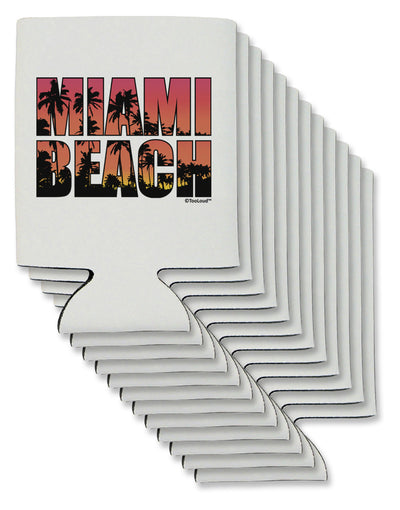 Miami Beach - Sunset Palm Trees Can / Bottle Insulator Coolers by TooLoud-Can Coolie-TooLoud-12-Davson Sales