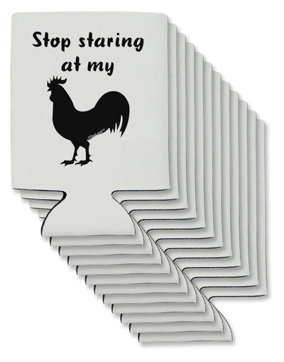 Stop Staring At My Rooster - Design Can / Bottle Insulator Coolers by TooLoud-Can Coolie-TooLoud-12-Davson Sales