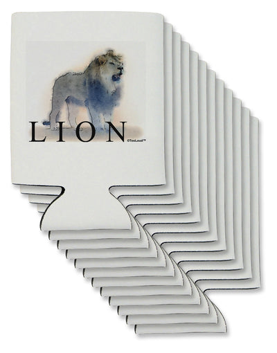 Lion Watercolor B Text Can / Bottle Insulator Coolers-Can Coolie-TooLoud-12 Pieces-Davson Sales