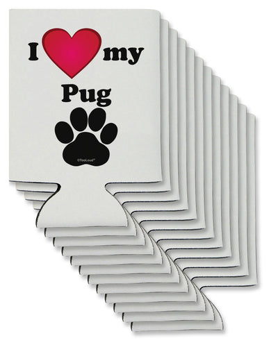 I Heart My Pug Can / Bottle Insulator Coolers by TooLoud-Can Coolie-TooLoud-12-Davson Sales