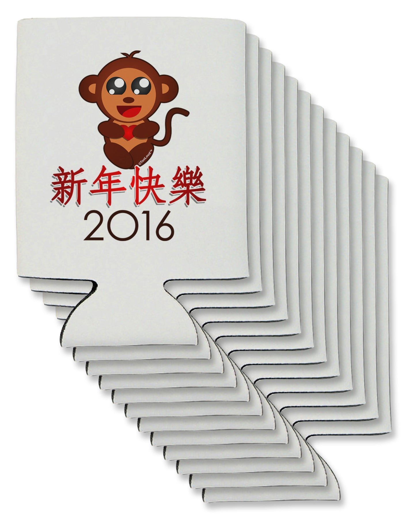 Happy Chinese New Year 2016 Can / Bottle Insulator Coolers-Can Coolie-TooLoud-12-Davson Sales