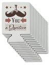 I Mustache You a Question Can / Bottle Insulator Coolers-Can Coolie-TooLoud-12 Pieces-Davson Sales