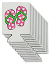 Cute Polka Dot Flip Flops - Pink and Green Can / Bottle Insulator Coolers-Can Coolie-TooLoud-12-Davson Sales