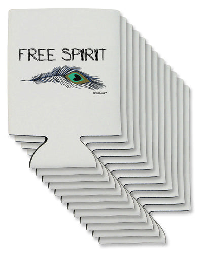 Graphic Feather Design - Free Spirit Can / Bottle Insulator Coolers by TooLoud-Can Coolie-TooLoud-12-Davson Sales