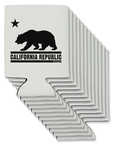 California Republic Design - Cali Bear Can / Bottle Insulator Coolers by TooLoud-Can Coolie-TooLoud-12-Davson Sales