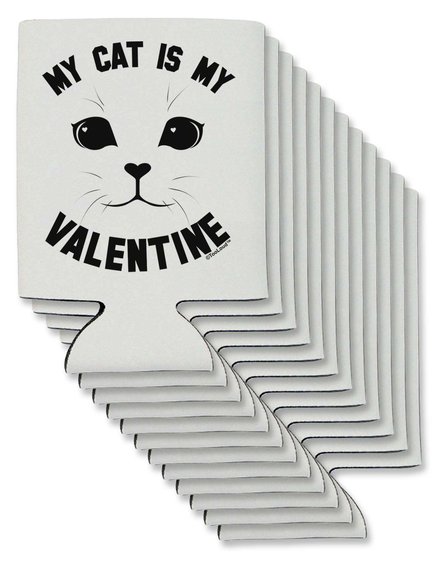 My Cat is my Valentine Can / Bottle Insulator Coolers by TooLoud-TooLoud-12-Davson Sales