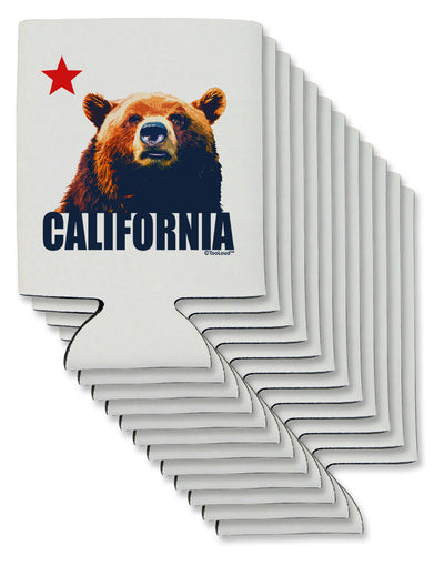 California Republic Design - Grizzly Bear and Star Can / Bottle Insulator Coolers by TooLoud-Can Coolie-TooLoud-12-Davson Sales