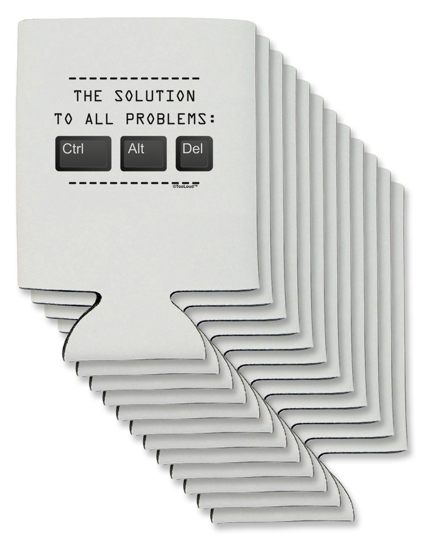 The Solution - Ctrl Alt Del Can / Bottle Insulator Coolers-Can Coolie-TooLoud-12-Davson Sales