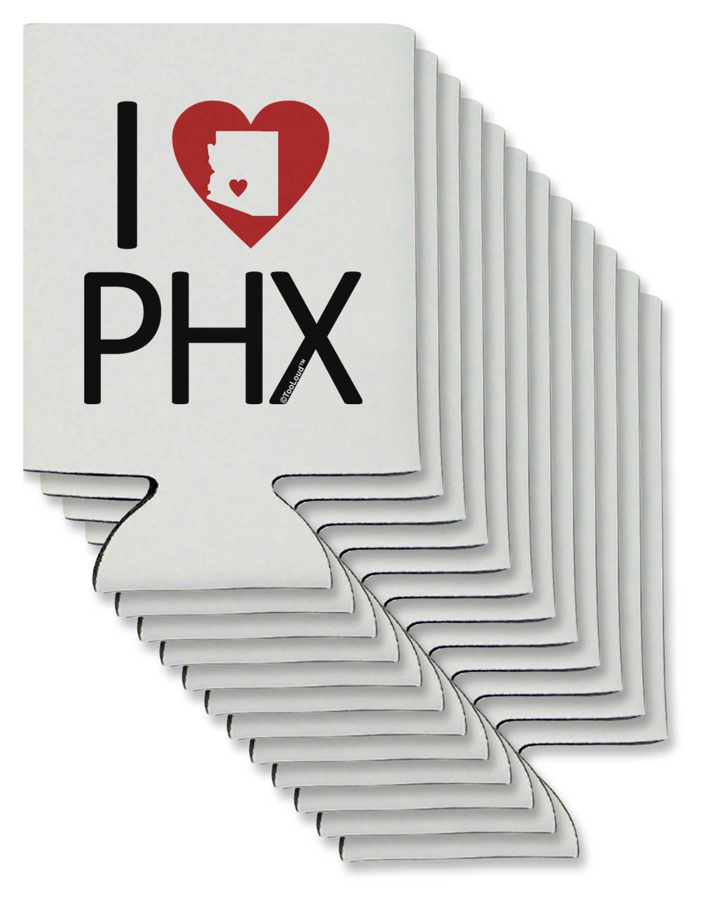 I Heart Phoenix Can / Bottle Insulator Coolers-Can Coolie-TooLoud-12-Davson Sales