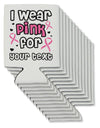 Personalized I Wear Pink for -Name- Breast Cancer Awareness Can / Bottle Insulator Coolers-Can Coolie-TooLoud-12-Davson Sales