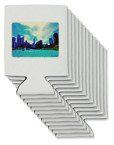 Chicago Skyline Watercolor Can / Bottle Insulator Coolers-Can Coolie-TooLoud-12-Davson Sales