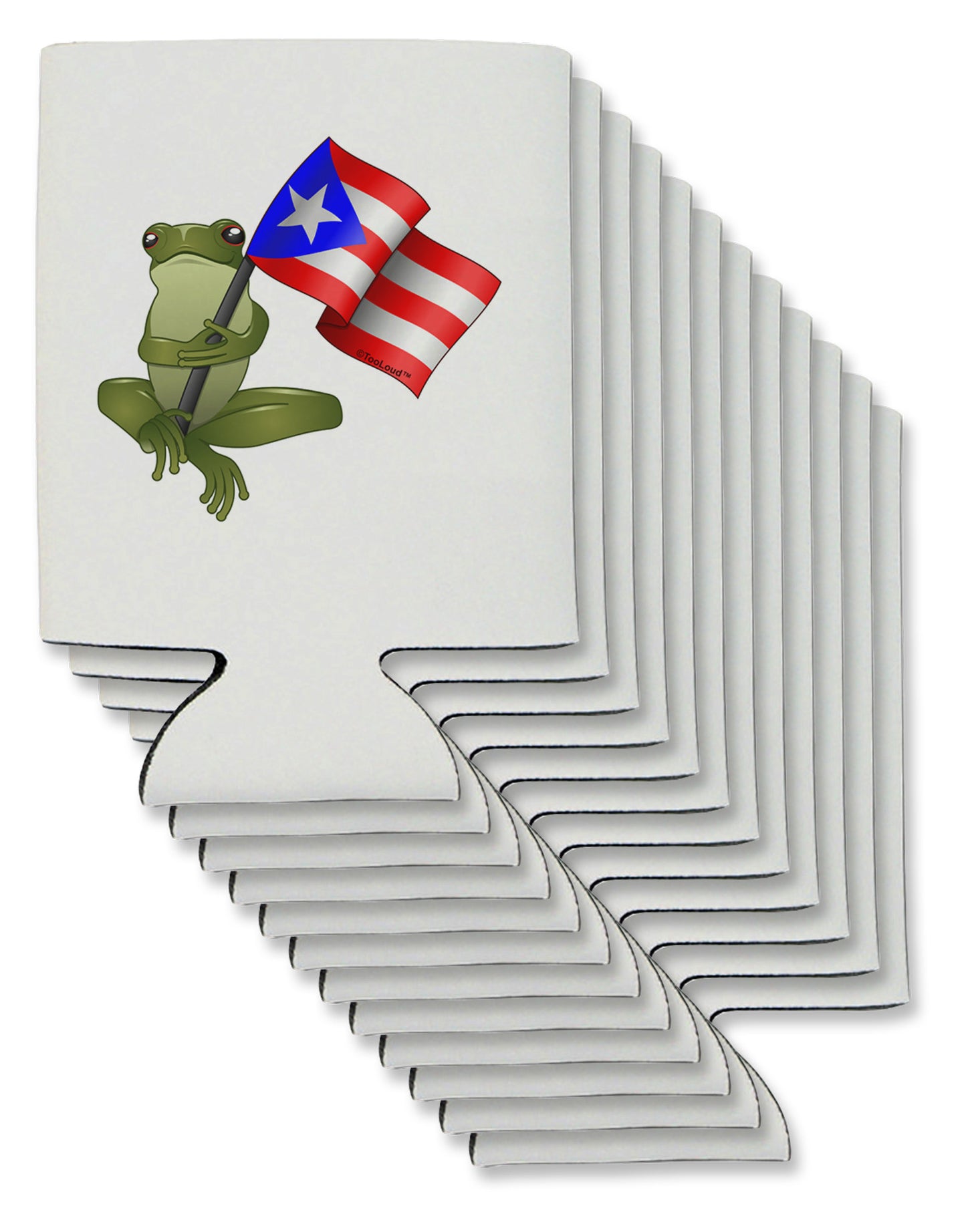 Coqui Holding Flag Can / Bottle Insulator Coolers-Can Coolie-TooLoud-12-Davson Sales