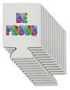 Be Proud Gay Pride - Rainbow Hearts Can / Bottle Insulator Coolers by TooLoud-Can Coolie-TooLoud-12-Davson Sales