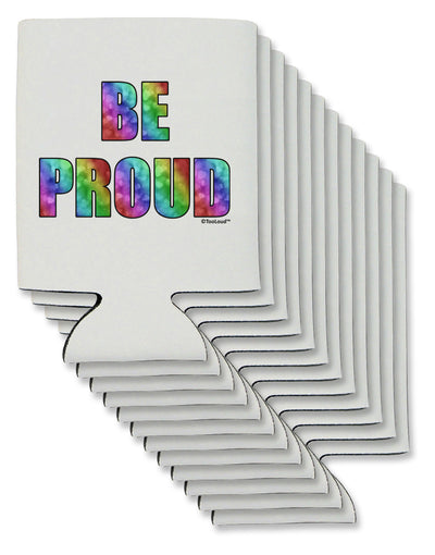 Be Proud Gay Pride - Rainbow Hearts Can / Bottle Insulator Coolers by TooLoud-Can Coolie-TooLoud-12-Davson Sales