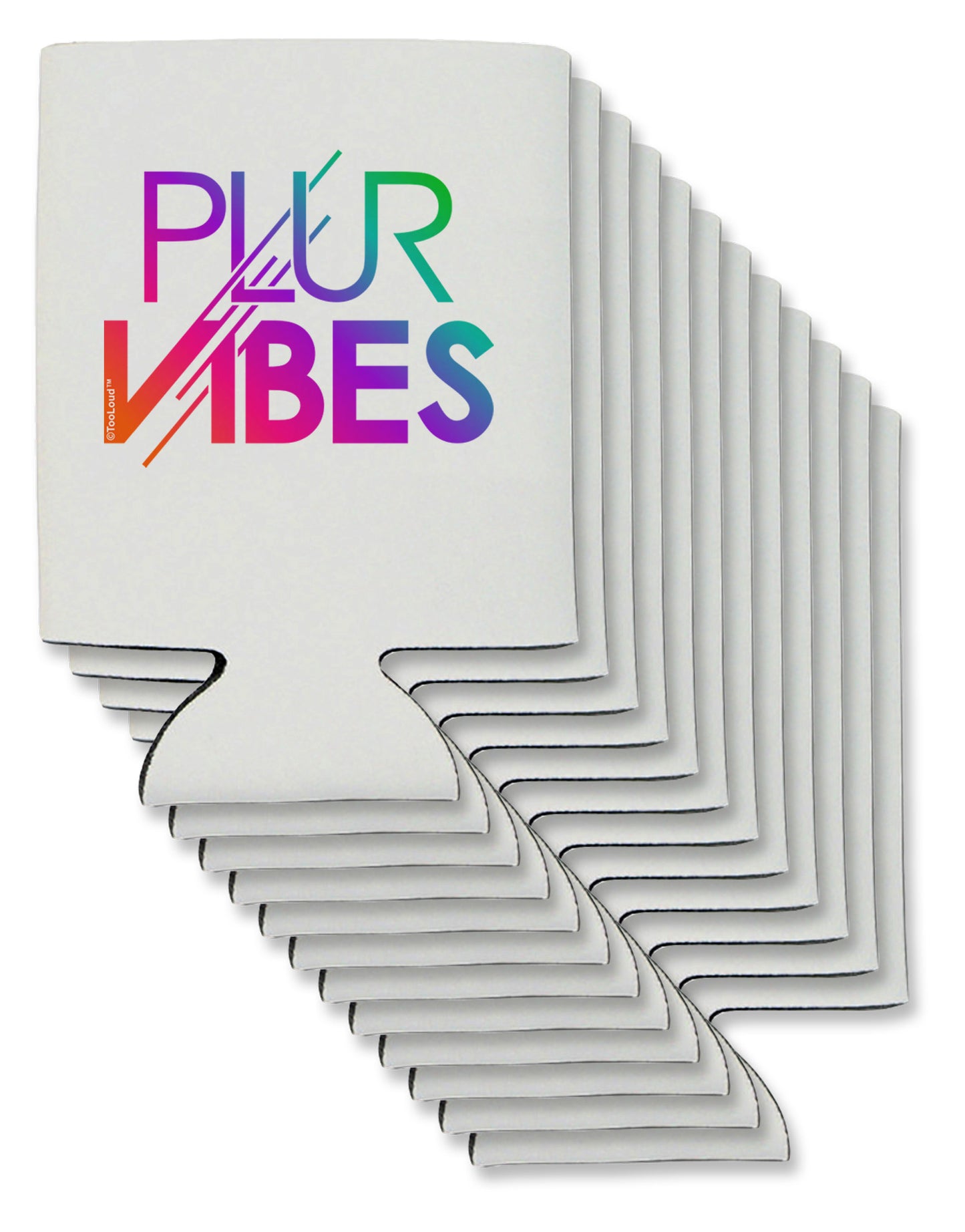 PLUR Vibes Can / Bottle Insulator Coolers-Can Coolie-TooLoud-12-Davson Sales