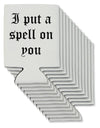 I Put A Spell On You Halloween - Text Can / Bottle Insulator Coolers-Can Coolie-TooLoud-12 Pieces-Davson Sales