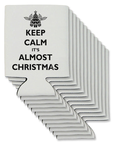 Keep Calm It's Almost Christmas Can / Bottle Insulator Coolers-Can Coolie-TooLoud-12 Pieces-Davson Sales