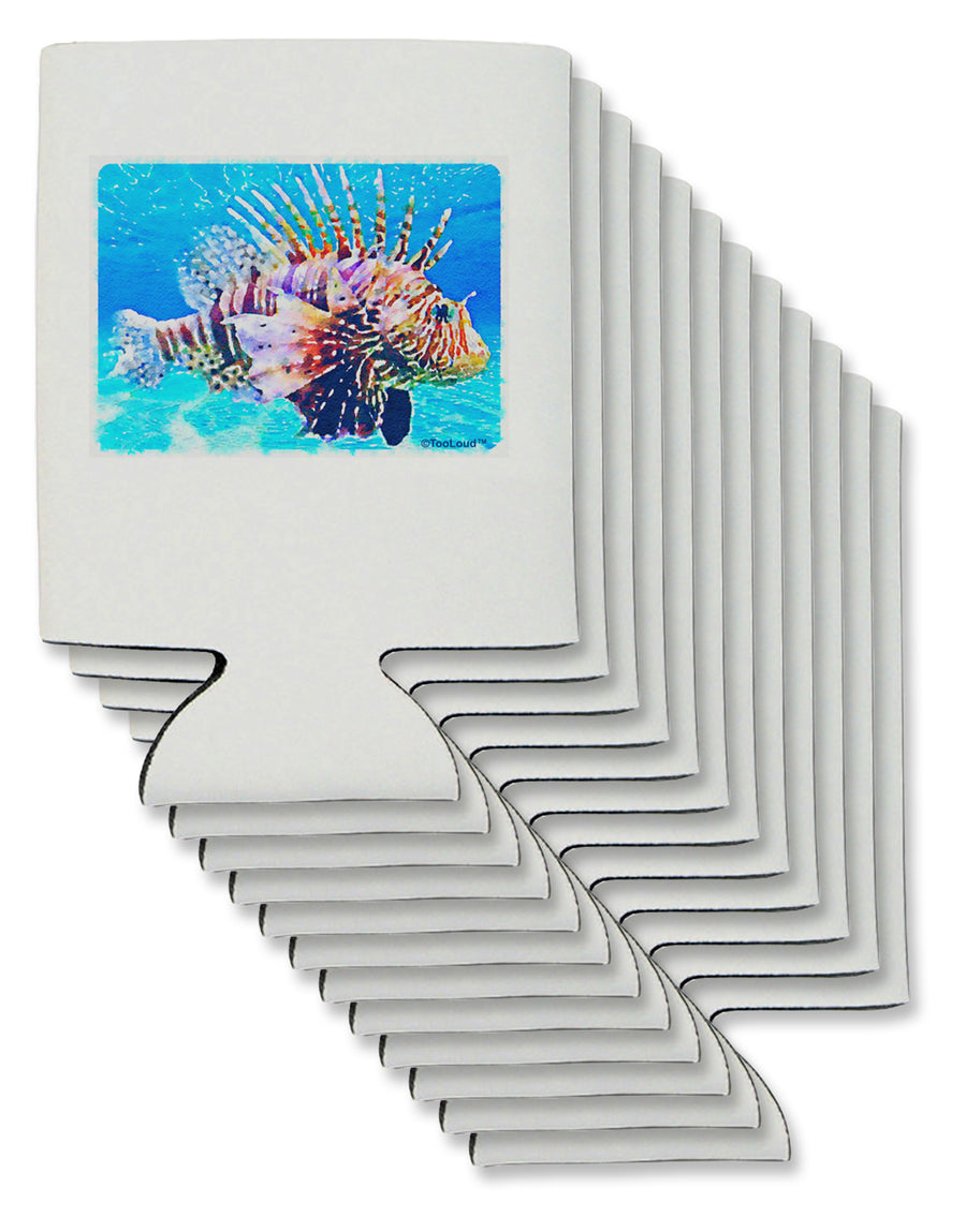 Lionfish in Watercolor Can / Bottle Insulator Coolers by TooLoud-Can Coolie-TooLoud-1-Davson Sales