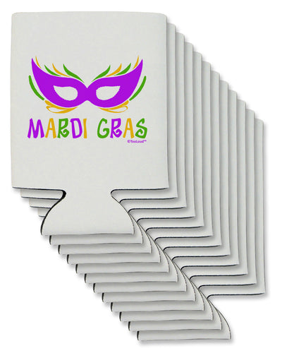 Mardi Gras - Purple Gold Green Mask Can / Bottle Insulator Coolers by TooLoud-Can Coolie-TooLoud-12-Davson Sales