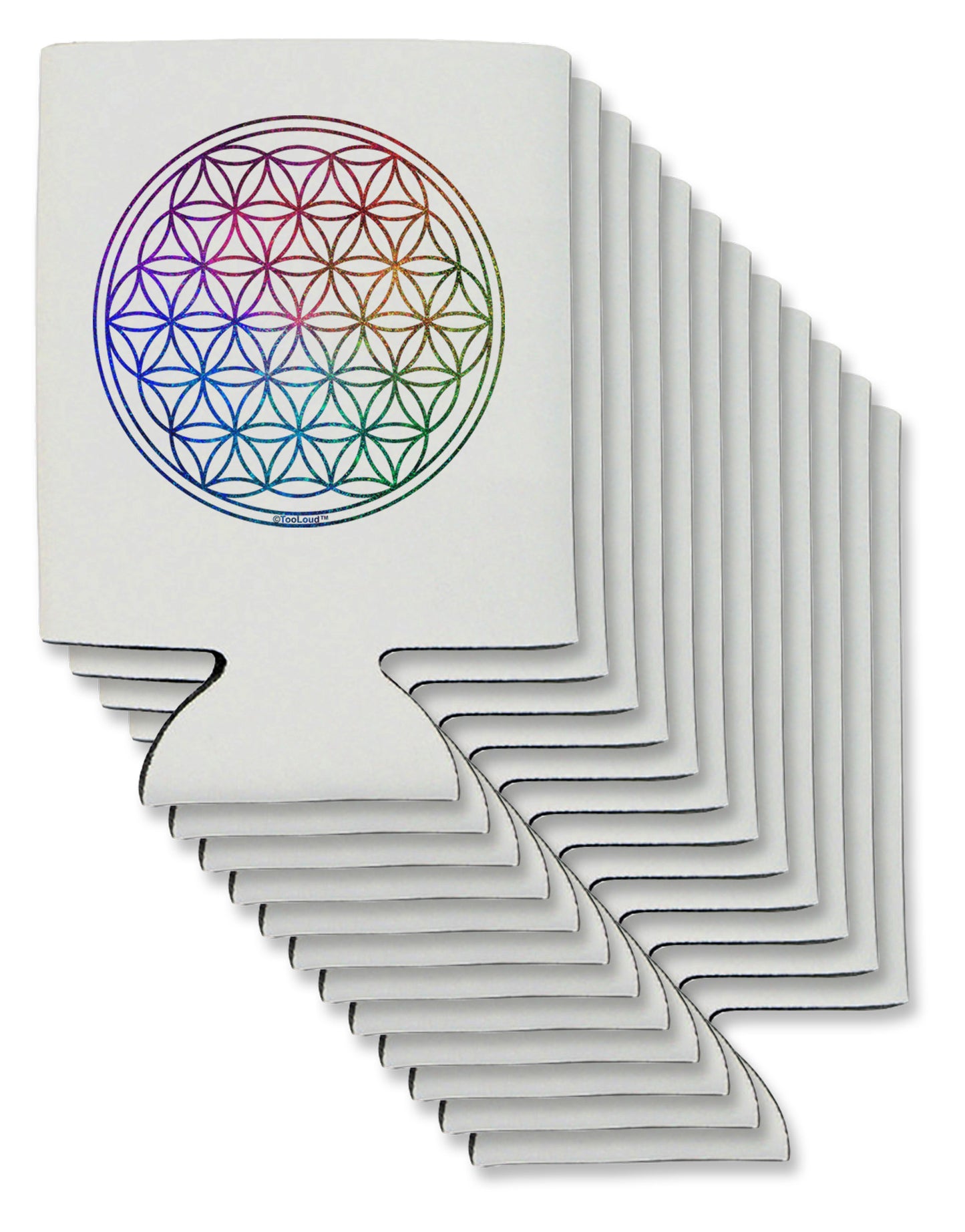 Flower of Life Circle Can / Bottle Insulator Coolers-Can Coolie-TooLoud-12-Davson Sales