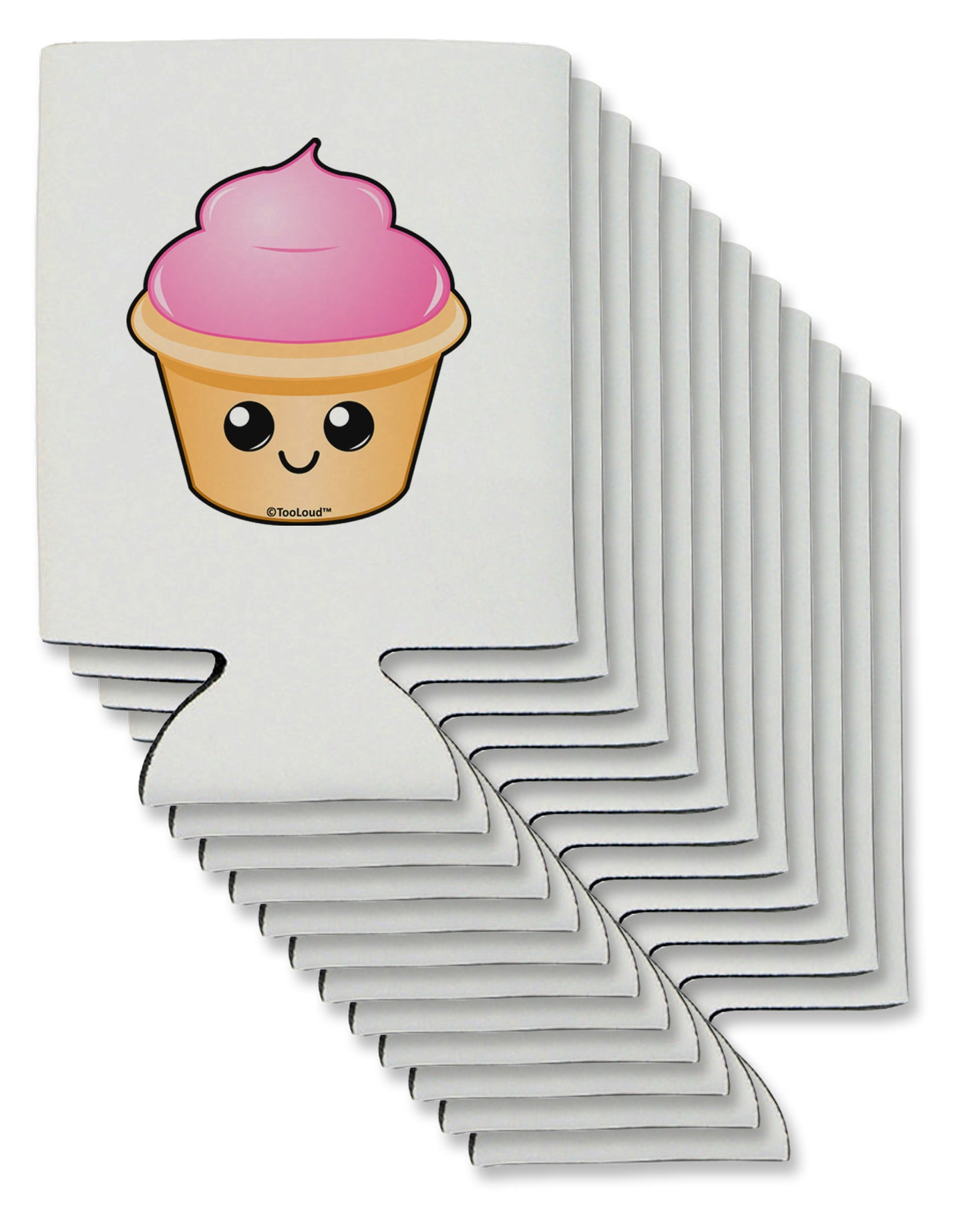 Cute Cupcake Design #2 Can / Bottle Insulator Coolers by TooLoud-Can Coolie-TooLoud-12-Davson Sales