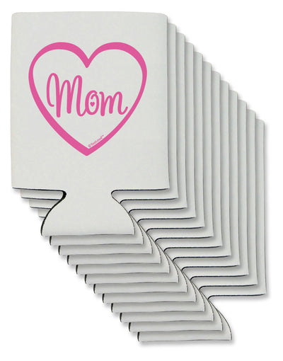 Mom Heart Design - Pink Can / Bottle Insulator Coolers by TooLoud-Can Coolie-TooLoud-12-Davson Sales