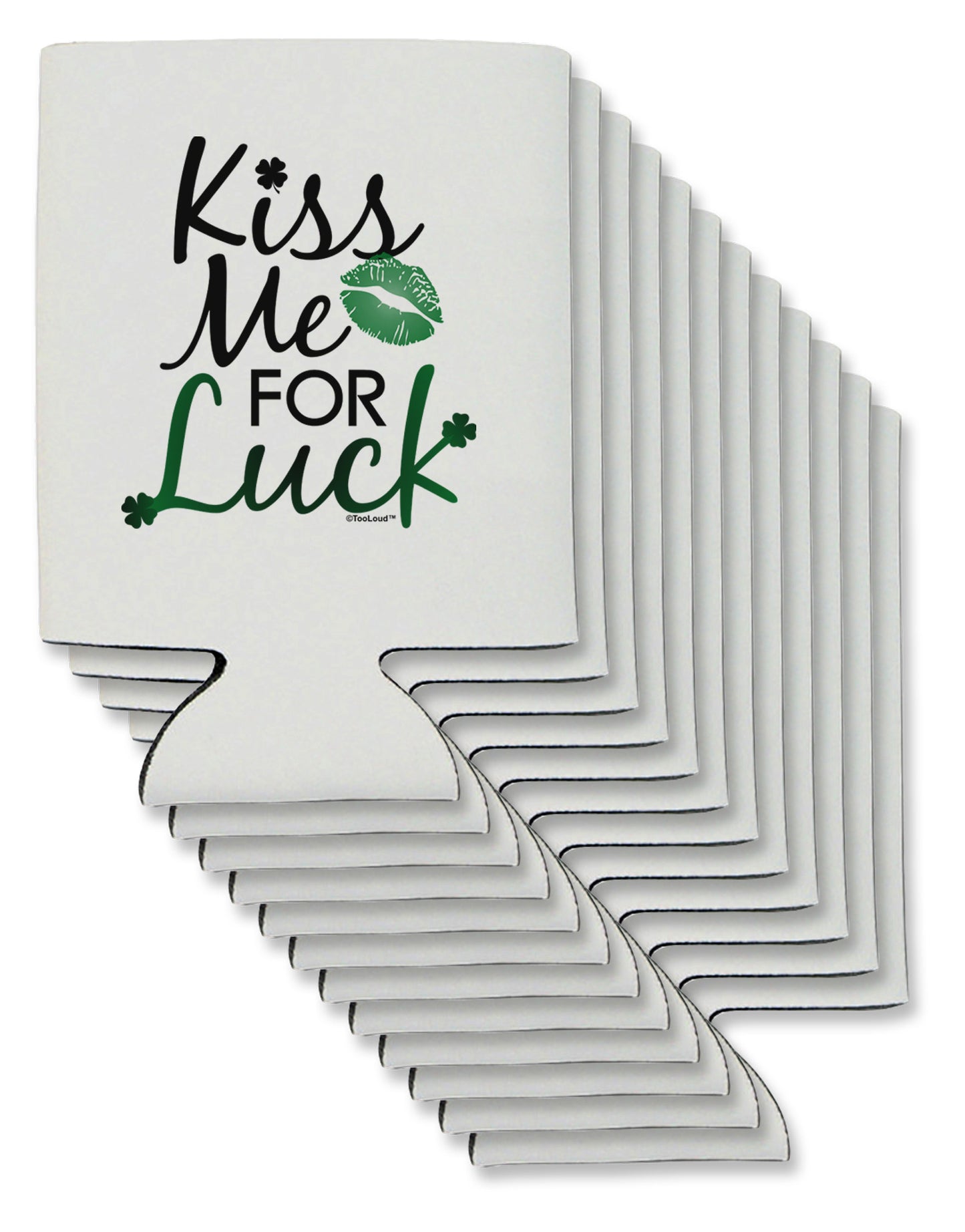 Kiss Me For Luck Can / Bottle Insulator Coolers-Can Coolie-TooLoud-12-Davson Sales