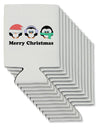 Merry Christmas Penguins See Hear Speak No Evil Can / Bottle Insulator Coolers-Can Coolie-TooLoud-12 Pieces-Davson Sales